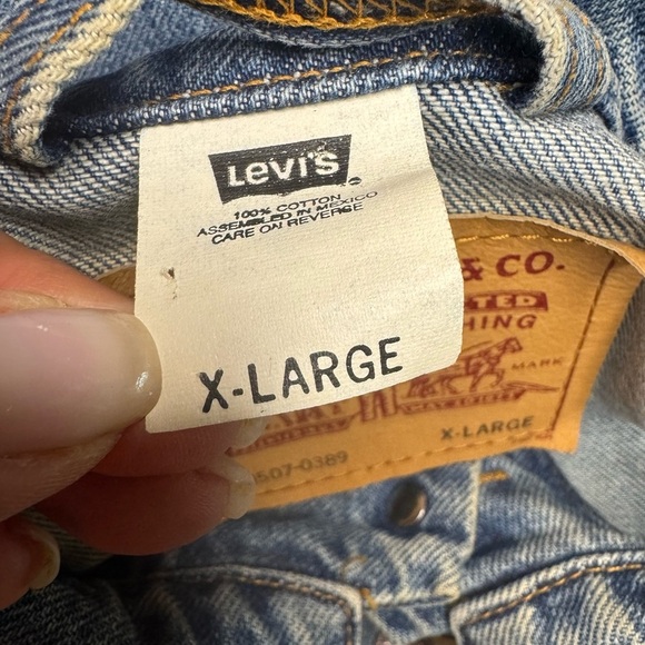 Levis Strauss Red Tab Jean Denim Trucker Jacket Mens sz XL Vintage 90s W… - Picture 10 of 11